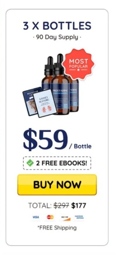 Prostadine 3 bottle package price